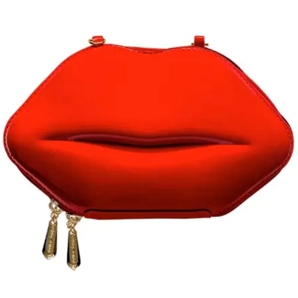 Betsey Johnson XOXO Metal Sunglasses Case & Chain Black And White NIB - Picture 5 of 13